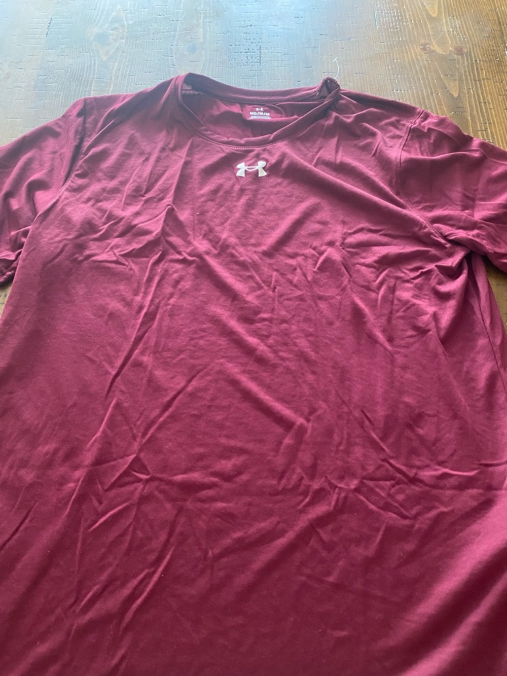 Under Armour Burgundy Short Sleeve Performance Tee